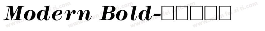 Modern Bold字体转换